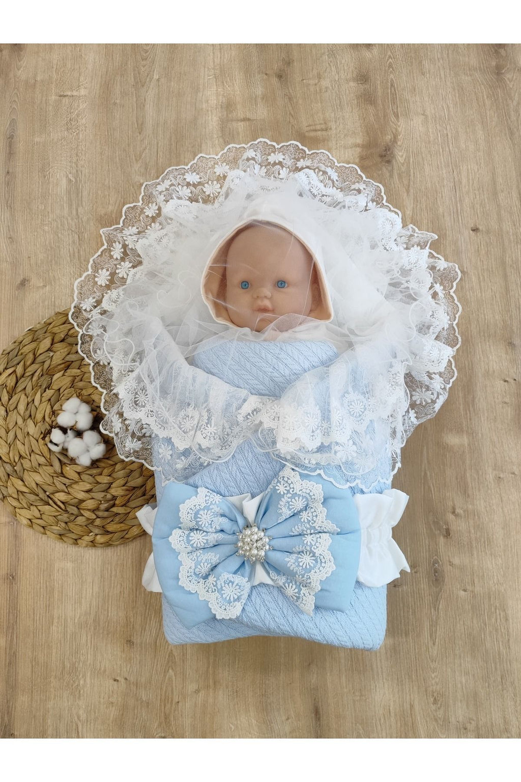 Triko Örgü Bebek Kundağı Unisex Bebek Dış Kundak Battaniyesi Hastane Çıkışı Kundak Battaniye
