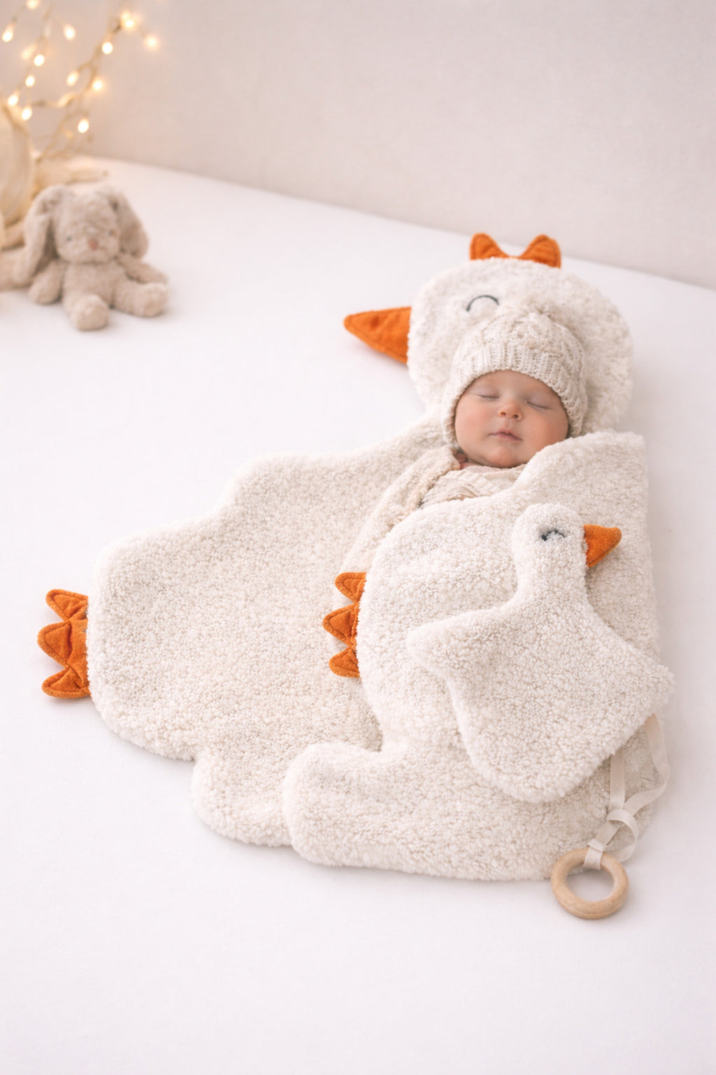 Anne Yumuşaklığında Wellsoft Peluş Bebek Battaniyesi – Kışlık Kuzu Kumaş Minik Kuş Örtü