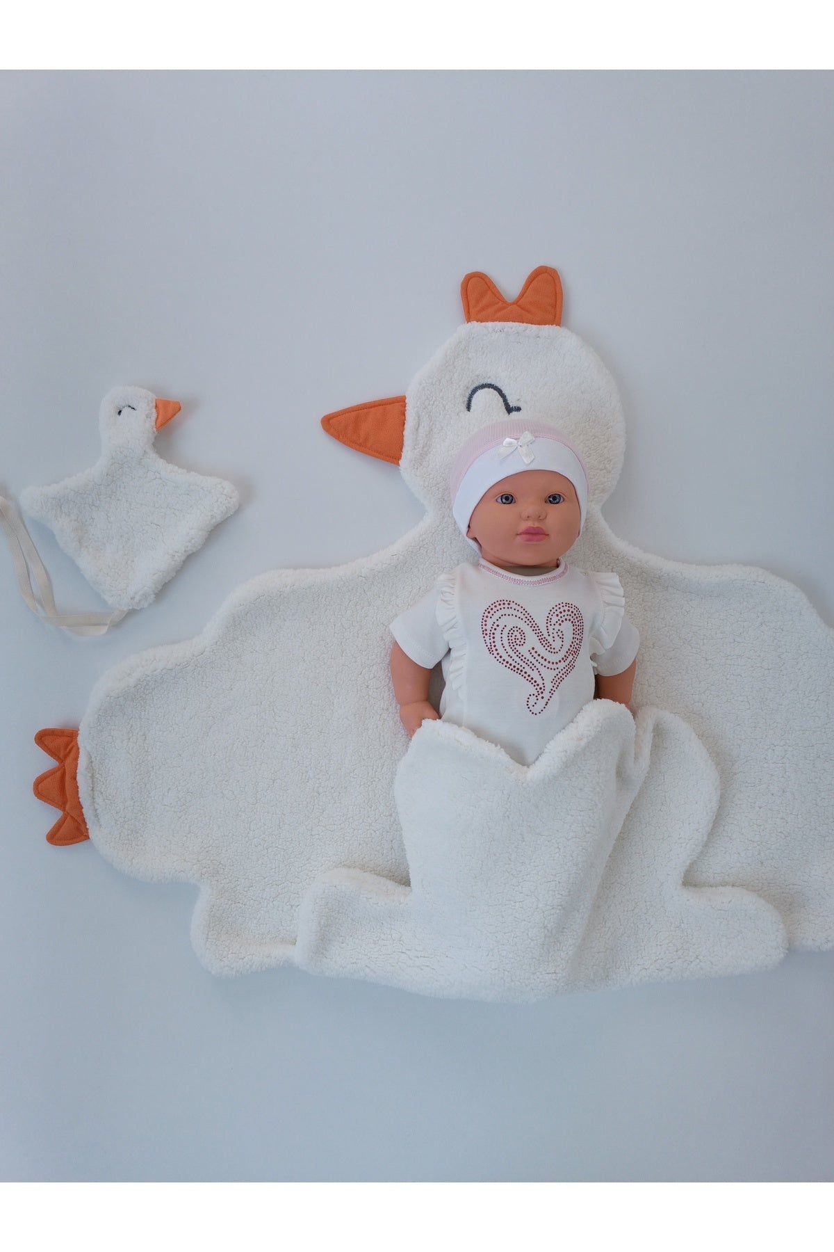 Anne Yumuşaklığında Wellsoft Peluş Bebek Battaniyesi – Kışlık Kuzu Kumaş Minik Kuş Örtü