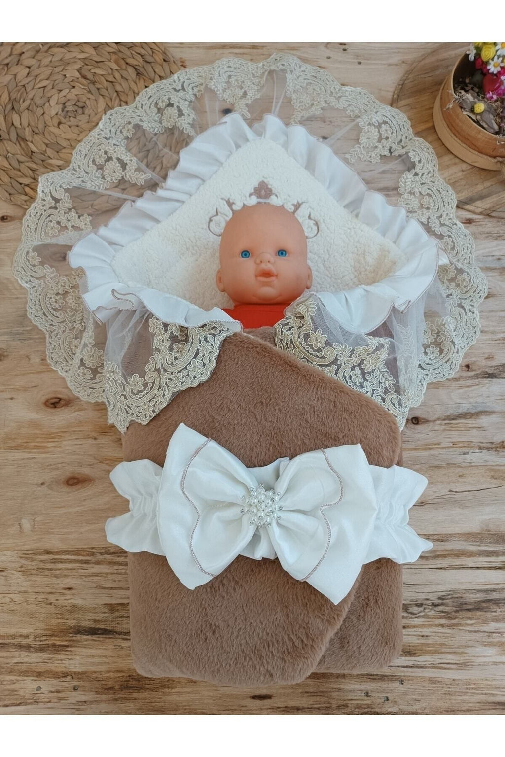 Kışlık Bebek Kundağı Unisex Bebek Dış Kundak Battaniyesi Hastane Çıkışı Kundak Battaniye