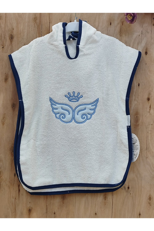 %100 Pamuklu & Başlıklı Bebek Banyo Havlusu - Yumuşak & Nakışlı Pareo Bornoz